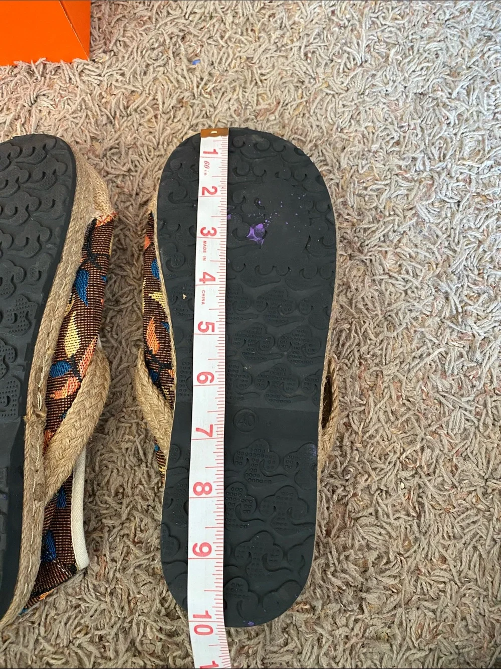 Slip-On Flats in Brown Multi Leaf Print